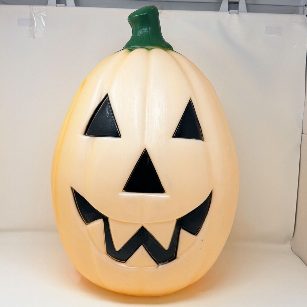 General Foam Halloween Pumpkin Jack O Lantern Blow Mold 24 Inch Lighted Tested